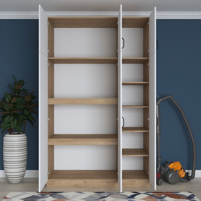 Hanah Home Armario BA104 - 2420 Nogal y Blanco Hanah Home Armario BA104 - 2420 Nogal y Blanco